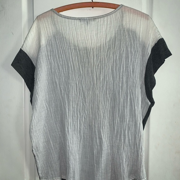 Lucca couture oversized blouse grey and white loose top - Picture 3 of 4